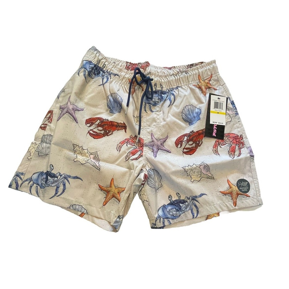 Psycho Tuna- Bottom Feeders - Swim Trunks Shorts- Men's Size Medium Pockets